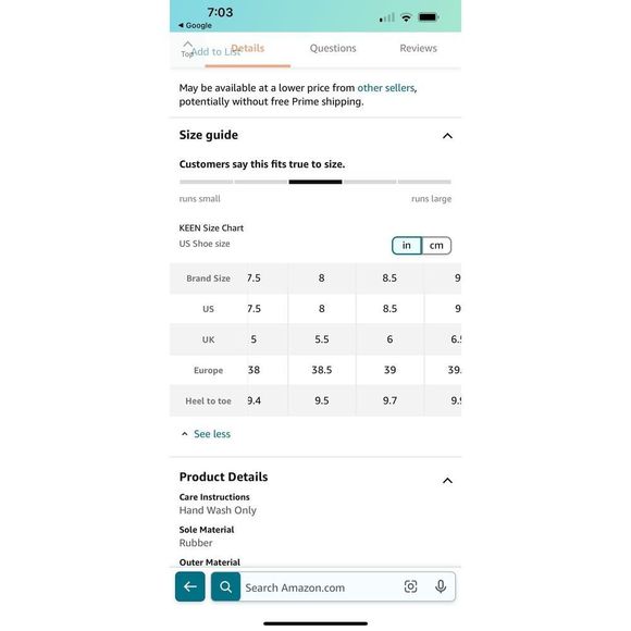 NWOT Keen Elsa Lite Red Felt Vapor Sneakers Size 8 - Picture 7 of 9